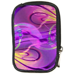 Infinity Painting Purple Compact Camera Leather Case by DinkovaArt