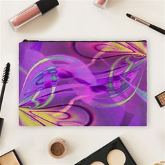 Infinity Painting Purple Cosmetic Bag (large) by DinkovaArt