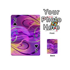 Infinity Painting Purple Playing Cards 54 Designs (mini) by DinkovaArt