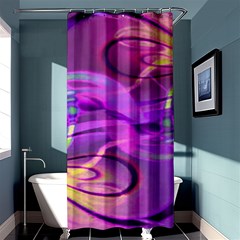 Infinity Painting Purple Shower Curtain 36  X 72  (stall)  by DinkovaArt