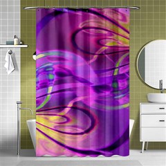 Infinity Painting Purple Shower Curtain 48  X 72  (small)  by DinkovaArt