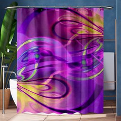 Infinity Painting Purple Shower Curtain 60  X 72  (medium)  by DinkovaArt