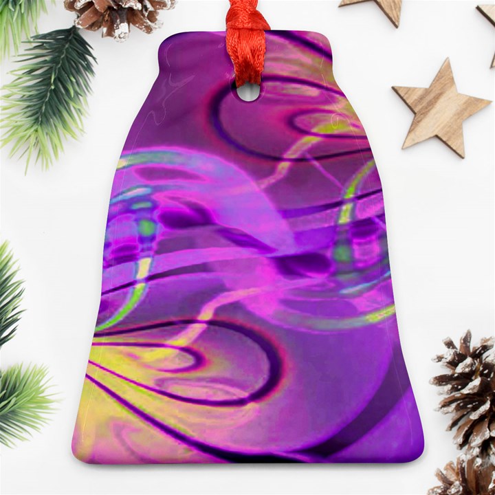 Infinity Painting Purple Bell Ornament (Two Sides)