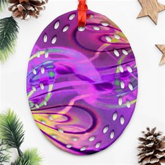 Infinity Painting Purple Ornament (oval Filigree) by DinkovaArt