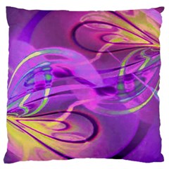 Infinity Painting Purple Large Cushion Case (one Side) by DinkovaArt