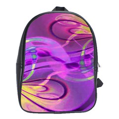 Infinity Painting Purple School Bag (xl) by DinkovaArt