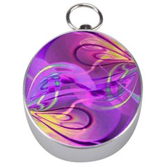 Infinity Painting Purple Silver Compasses by DinkovaArt