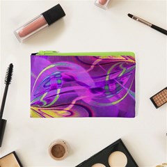 Infinity Painting Purple Cosmetic Bag (xs) by DinkovaArt