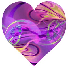 Infinity Painting Purple Wooden Puzzle Heart by DinkovaArt