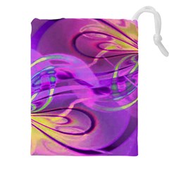 Infinity Painting Purple Drawstring Pouch (5xl) by DinkovaArt