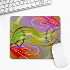 Infinity Painting Green Large Mousepads by DinkovaArt