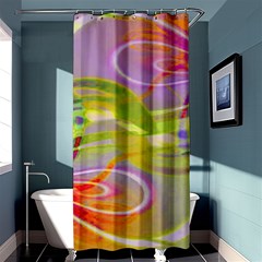 Infinity Painting Green Shower Curtain 36  X 72  (stall)  by DinkovaArt