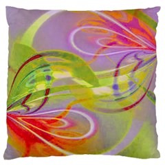 Infinity Painting Green Large Flano Cushion Case (one Side) by DinkovaArt