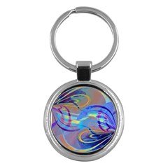 Infinity Painting Blue Key Chain (Round)