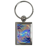 Infinity Painting Blue Key Chain (Rectangle) Front