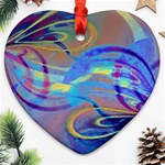 Infinity Painting Blue Heart Ornament (Two Sides) Back