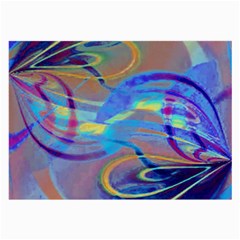 Infinity Painting Blue Large Glasses Cloth by DinkovaArt