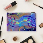 Infinity Painting Blue Cosmetic Bag (Medium) Back