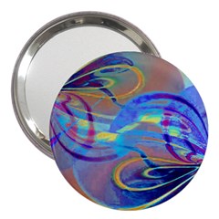 Infinity Painting Blue 3  Handbag Mirrors by DinkovaArt