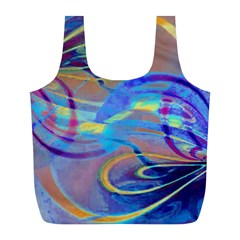 Infinity Painting Blue Full Print Recycle Bag (L)