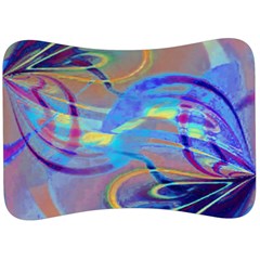 Infinity Painting Blue Velour Seat Head Rest Cushion by DinkovaArt