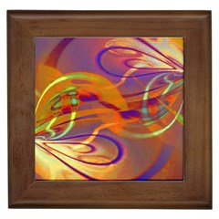 Infinity Painting Orange Framed Tile by DinkovaArt