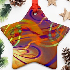 Infinity Painting Orange Ornament (star) by DinkovaArt