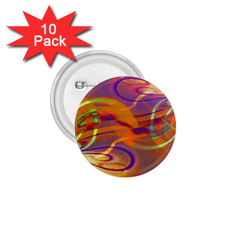 Infinity Painting Orange 1.75  Buttons (10 pack)