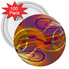 Infinity Painting Orange 3  Buttons (100 Pack)  by DinkovaArt