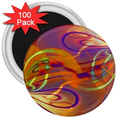 Infinity Painting Orange 3  Magnets (100 Pack) by DinkovaArt