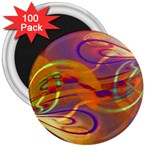 Infinity Painting Orange 3  Magnets (100 pack) Front