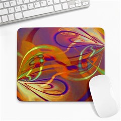 Infinity Painting Orange Large Mousepads by DinkovaArt