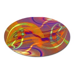 Infinity Painting Orange Oval Magnet by DinkovaArt