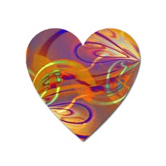 Infinity Painting Orange Heart Magnet by DinkovaArt