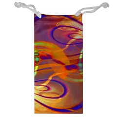 Infinity Painting Orange Jewelry Bag by DinkovaArt