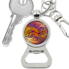 Infinity Painting Orange Bottle Opener Key Chain by DinkovaArt