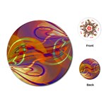 Infinity Painting Orange Playing Cards Single Design (Round) Front