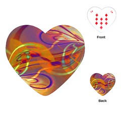 Infinity Painting Orange Playing Cards Single Design (heart) by DinkovaArt