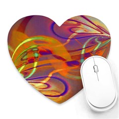 Infinity Painting Orange Heart Mousepads by DinkovaArt