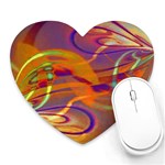 Infinity Painting Orange Heart Mousepads Front