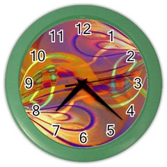 Infinity Painting Orange Color Wall Clock by DinkovaArt