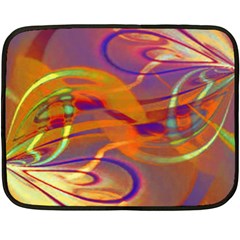 Infinity Painting Orange Fleece Blanket (mini) by DinkovaArt