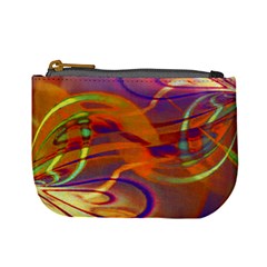 Infinity Painting Orange Mini Coin Purse by DinkovaArt