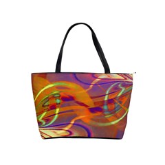 Infinity Painting Orange Classic Shoulder Handbag by DinkovaArt