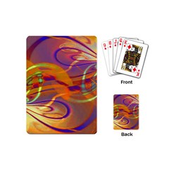 Infinity Painting Orange Playing Cards Single Design (mini) by DinkovaArt