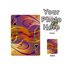 Infinity Painting Orange Playing Cards 54 Designs (mini) by DinkovaArt