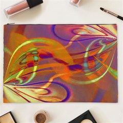 Infinity Painting Orange Cosmetic Bag (xxl) by DinkovaArt