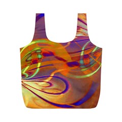 Infinity Painting Orange Full Print Recycle Bag (m) by DinkovaArt