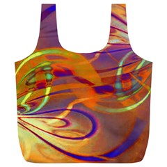 Infinity Painting Orange Full Print Recycle Bag (xl) by DinkovaArt