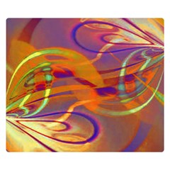 Infinity Painting Orange Double Sided Flano Blanket (small)  by DinkovaArt